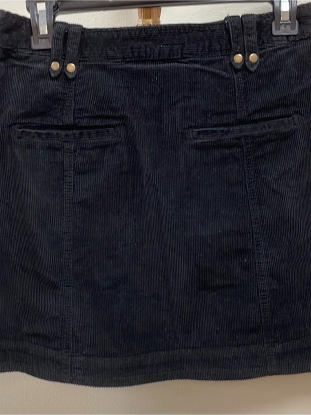 Pilcro Black Corduroy Mini Skirt